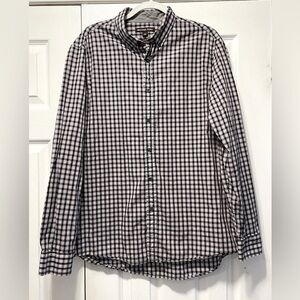 Michael Kors long sleeve button up plaid Classic Fit dress shirt size XL